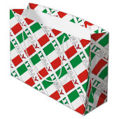 イタリアイタリアンと国旗の名前と並べて ラージペーパーバッグ (裏面アングル)