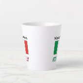 イタリアイタリアンと国旗の名前 カフェラテマグ (正面)