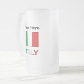 イタリアイタリアンと国旗の名前 フロストグラスビールジョッキ (正面左)