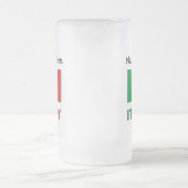 イタリアイタリアンと国旗の名前 フロストグラスビールジョッキ (中央)
