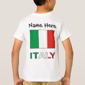 イタリアイタリアンと国旗の名前 Tシャツ (裏面)