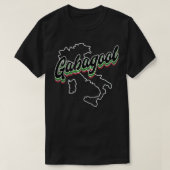 イタリアイタリアンのガバゴールカピコーラ食品地図 Tシャツ (デザイン正面)
