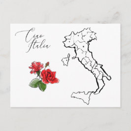 *~*イタリアイタリアンのチャオ・イタリア言語地図 ポストカード