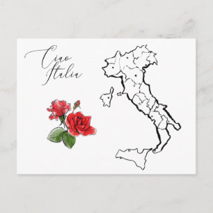*~*イタリアイタリアンのチャオ・イタリア言語地図 ポストカード