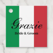 イタリアイタリアンの結婚式のグラジー国旗 フェイバータグ (正面)