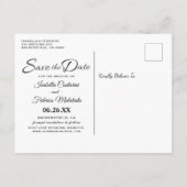 イタリアイタリアンの結婚式の日付を保存 案内ポストカード (裏面)