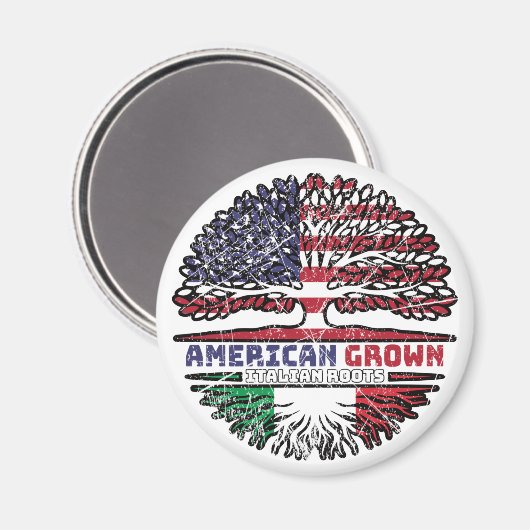 イタリアイタリアンアメリカ合衆国アメリカ合衆国統一された州ツリー マグネット (正面/裏面)