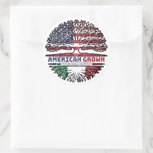 イタリアイタリアンアメリカ合衆国アメリカ合衆国統一された州ツリー ラウンドシール (バッグ)