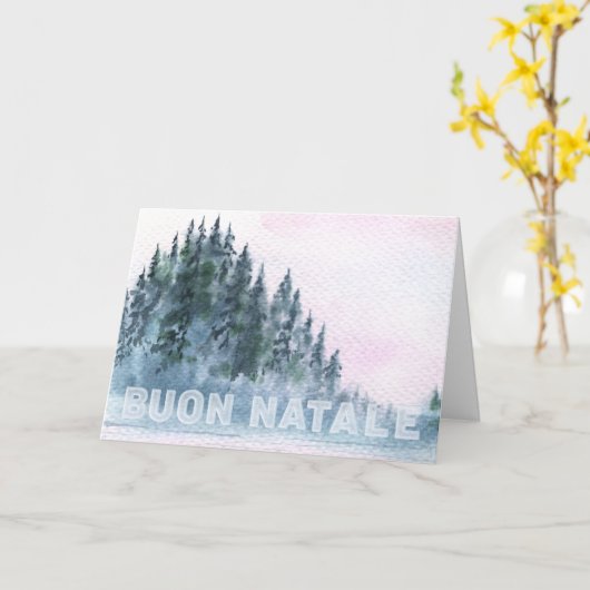 *イタリアイタリアンアルプスブオンナターレクリスマスカード カード (黄色い花)
