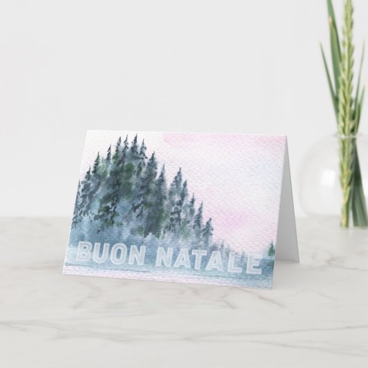 *イタリアイタリアンアルプスブオンナターレクリスマスカード カード (正面)