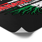 イタリアイタリアンカナダツリールーツ国旗 ポスター (角)