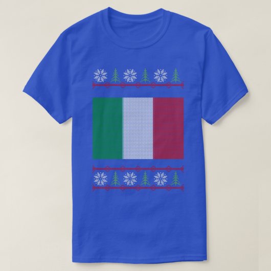 イタリアイタリアンクリスマス醜いセーター Tシャツ (デザイン正面)