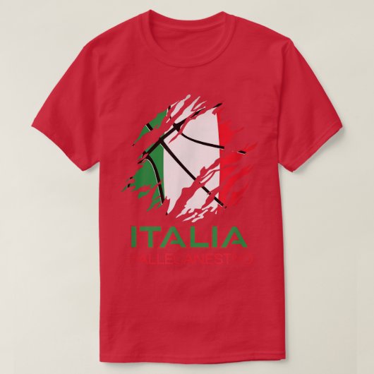 イタリアイタリアンスポーツファン国旗芸術 Tシャツ (デザイン正面)