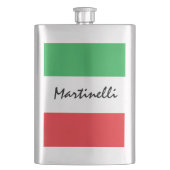 イタリアイタリアントリコレパーソナライズされたー国旗 フラスク (正面)