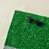 イタリアイタリアンミラノ国旗グリッター夏パーティー ビーチタオル (インサイチュ)