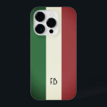 イタリアイタリアンヴィンテージモノグラムの旧カスタム国旗 iPhone 14 PROケース<br><div class="desc">イタリアイタリアンヴィンテージモノグラムiPhone 14カスタムプロケースの旧バージョンのフラグ。三色パーソナライズされたの付き電ストライプ話カバーレトロスタイルストライプデザイン。</div>