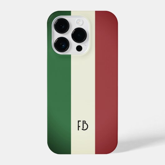 イタリアイタリアンヴィンテージモノグラムの旧カスタム国旗 iPhoneケース (裏面)