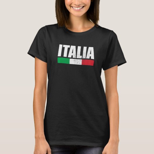 イタリアイタリアンヴィンテージ国旗 Tシャツ (正面)