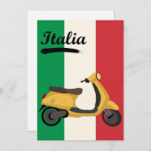 イタリアイタリアンヴィンテージ国旗Vespaスクーター旅行 (正面/裏面)