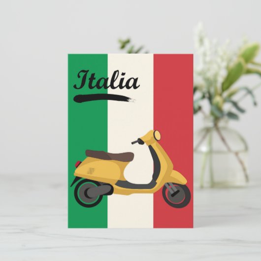イタリアイタリアンヴィンテージ国旗Vespaスクーター旅行 (スタンド正面)