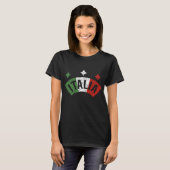 イタリアイタリアン国動揺して旗イタリア家族 Tシャツ (正面フル)