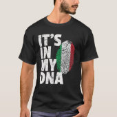 イタリアイタリアン国旗それは私のDNAクリスマスプレゼントC Tシャツ (正面)