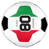 イタリアイタリアン国旗のチーム番号姓イタリア サッカーボール (回転)