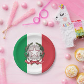 イタリアイタリアン国旗のパーティー、誕生日/スポーツ ペーパープレート (パーティー)