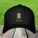 イタリアイタリアン国旗のファッション/イタリア愛国者 刺繍入りキャップ<br><div class="desc">刺繍帽子：イタリアとイタリアン国旗のファッション野球/イタリアン愛国者のためのトラック帽 – 私の国、旅行、休日/スポーツファンを愛する</div>