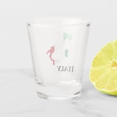 イタリアイタリアン国旗の地図 ショットグラス (裏面)