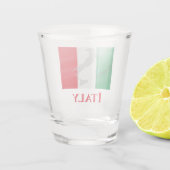 イタリアイタリアン国旗の地図 ショットグラス (裏面)