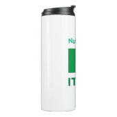 イタリアイタリアン国旗の緑の個人用設定 タンブラー (回転左)