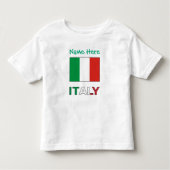 イタリアイタリアン国旗の緑の個人用設定 トドラーTシャツ (正面)
