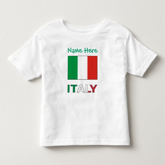 イタリアイタリアン国旗の緑の個人用設定 トドラーTシャツ (正面)