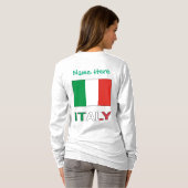 イタリアイタリアン国旗の緑の個人用設定 Tシャツ (裏面フル)