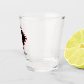 イタリアイタリアン国旗イタリアの地図ブラックダイヤモンド名 ショットグラス (右)