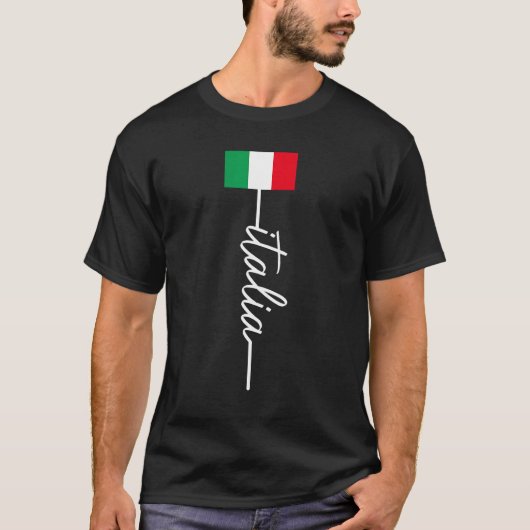 イタリアイタリアン国旗イタリアプライド Tシャツ (正面)
