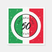 イタリアイタリアン国旗イタリア誕生日記念日 スタンダードカクテルナプキン (正面)