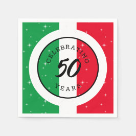 イタリアイタリアン国旗イタリア誕生日記念日 スタンダードカクテルナプキン