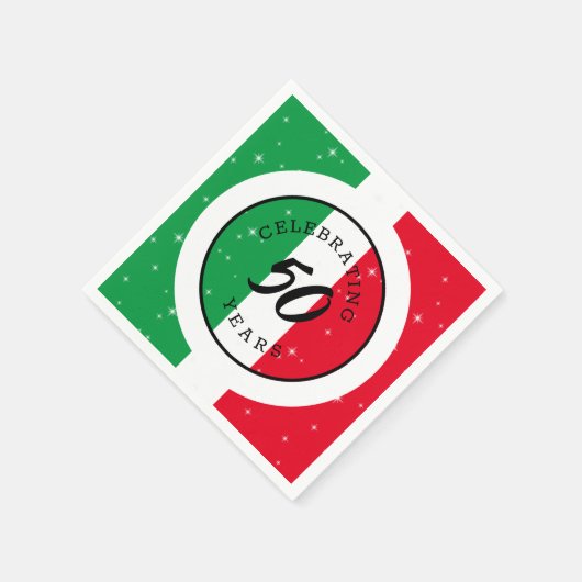 イタリアイタリアン国旗イタリア誕生日記念日 スタンダードカクテルナプキン (角)