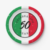 イタリアイタリアン国旗イタリア誕生日記念日 ペーパープレート (正面)