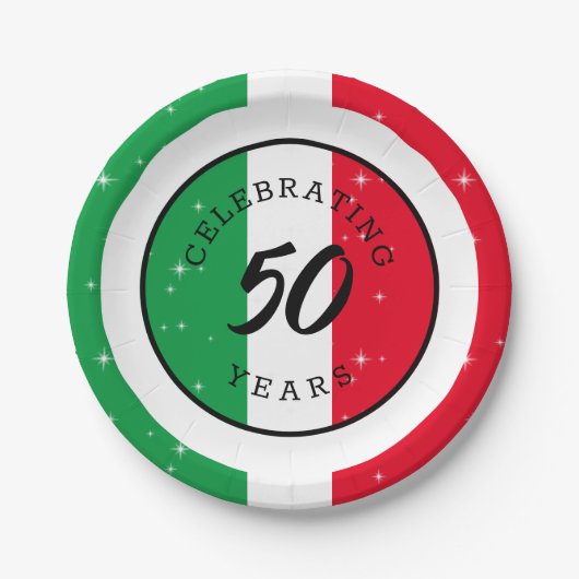 イタリアイタリアン国旗イタリア誕生日記念日 ペーパープレート (正面)