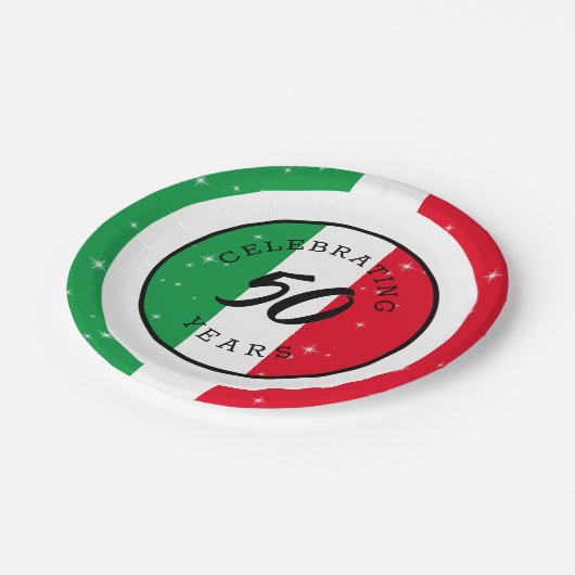 イタリアイタリアン国旗イタリア誕生日記念日 ペーパープレート (アングル)