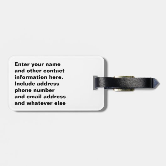 イタリアイタリアン国旗パーソナライズされた ラゲッジタグ (裏面横)