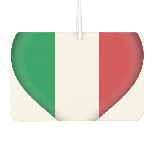 イタリアイタリアン国旗 カーエアーフレッシュナー (正面)