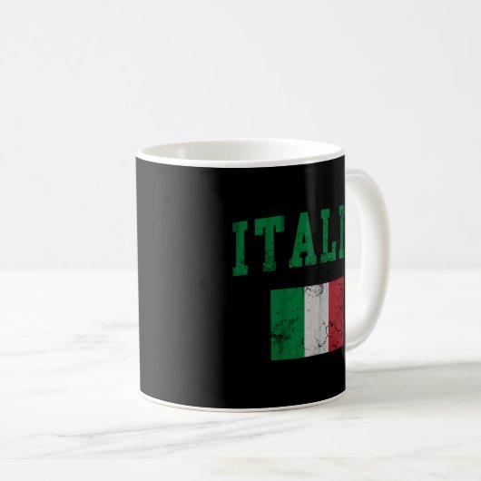 イタリアイタリアン国旗 コーヒーマグカップ (正面右)
