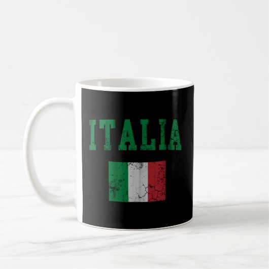 イタリアイタリアン国旗 コーヒーマグカップ (左)