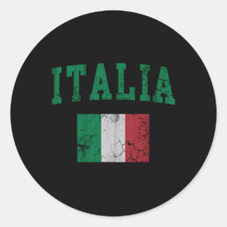 イタリアイタリアン国旗 ラウンドシール