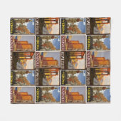 イタリアイタリアン旅行先ヴィンテージレトロ フリースブランケット (正面(横))