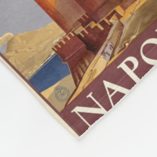 イタリアイタリアン旅行先ヴィンテージレトロ フリースブランケット (角)